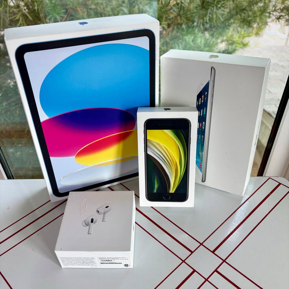 Lot of 4 EMPTY Apple Boxes, iPad iPhone SE AirPods Pro Packaging - Picture 8 of 14